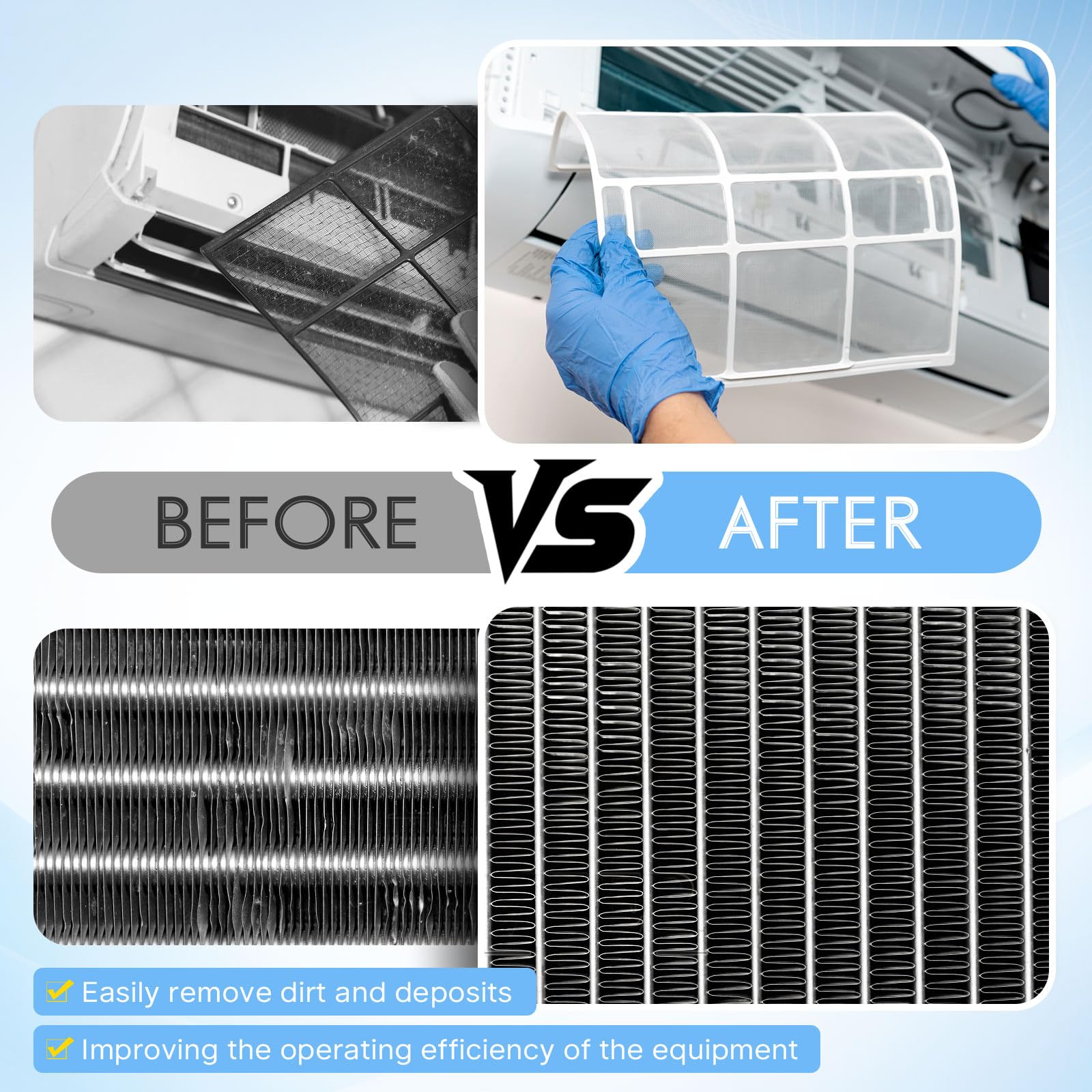 Amazon.com: AUGHOA Air Conditioner Fin Comb,2 Pcs Coil Cleaner Kit